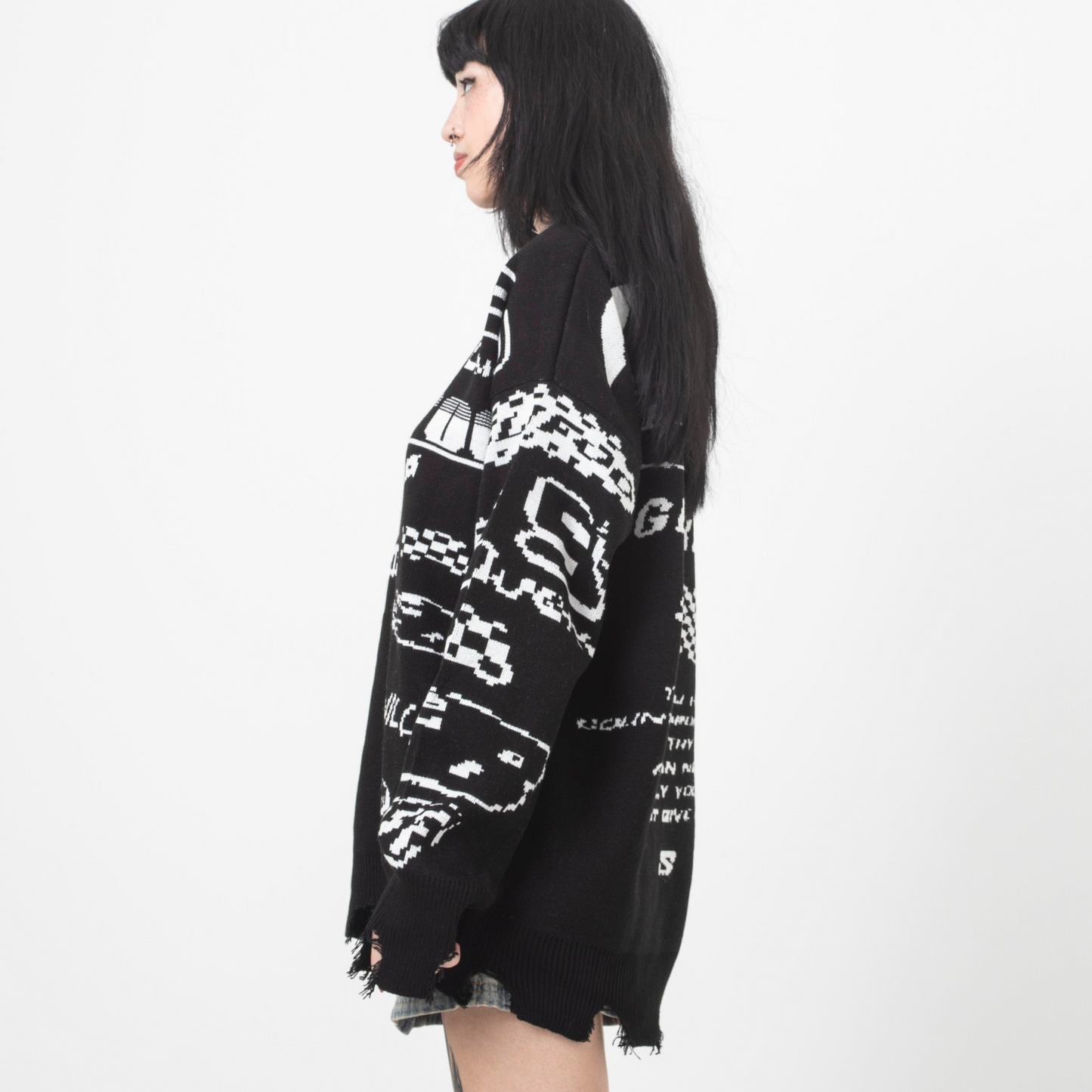 Retro Racing Loose Sweater