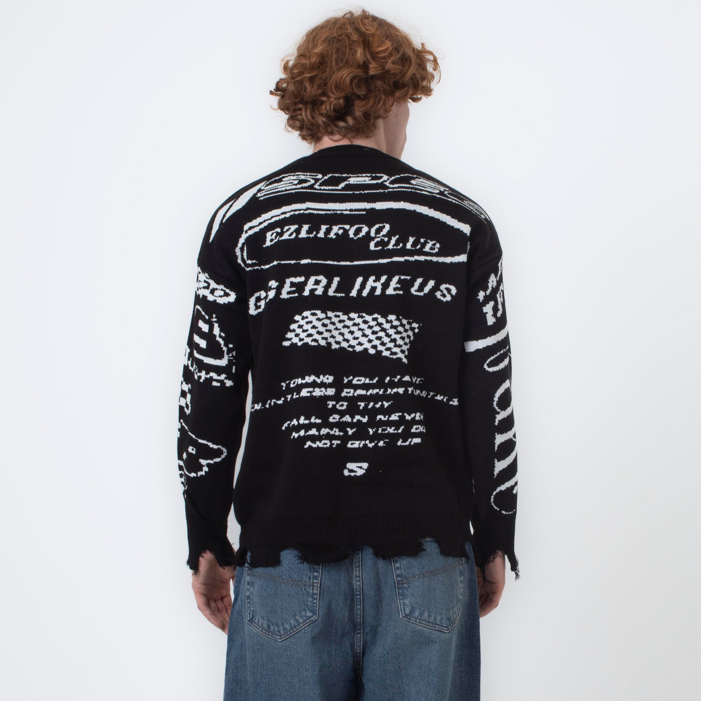 Retro Racing Loose Sweater