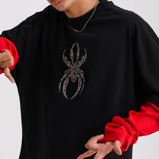 Y2k Rhinestone Spider Sweatshirt