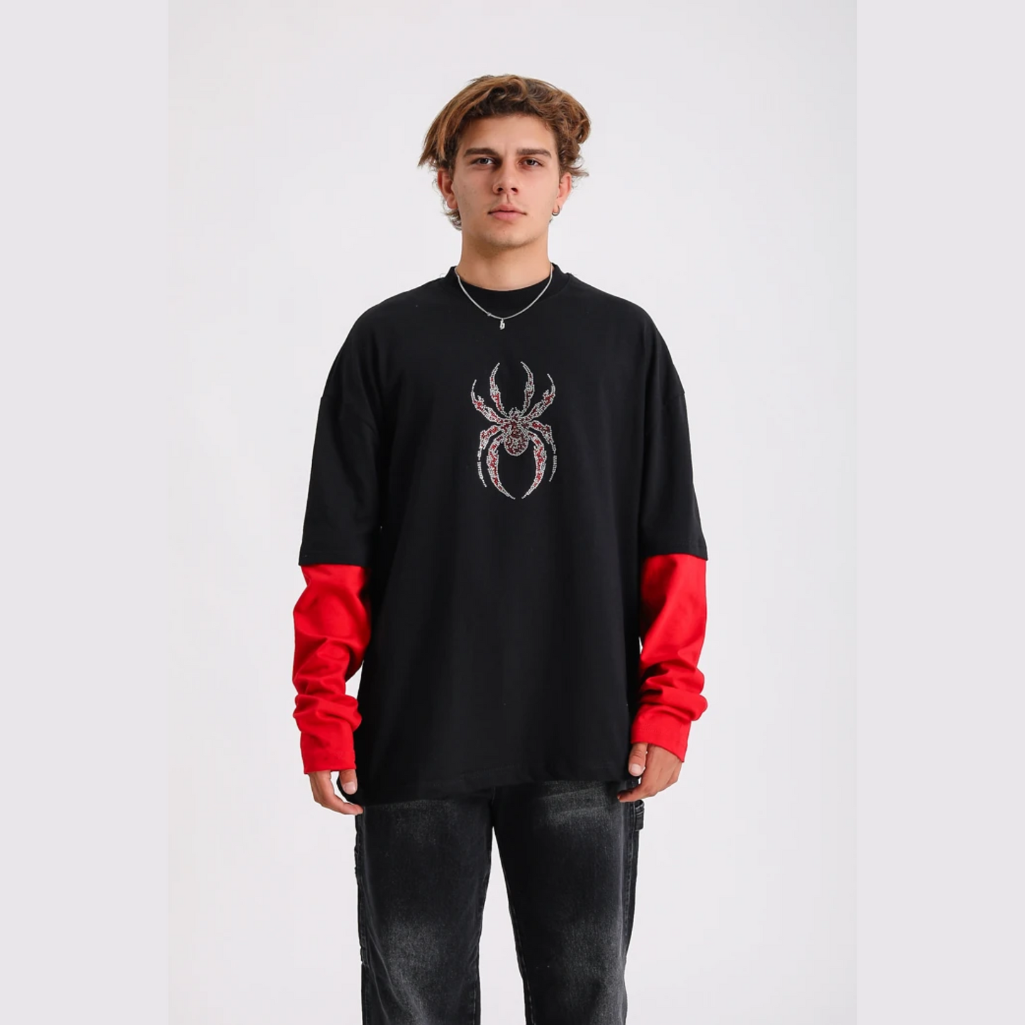 Y2k Rhinestone Spider Sweatshirt