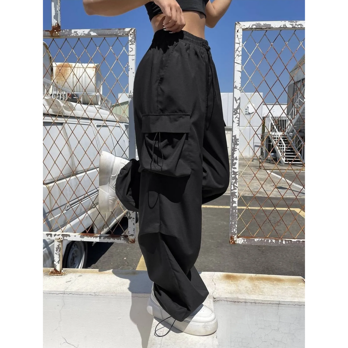 Extra Loose Parachute Cargo Pants