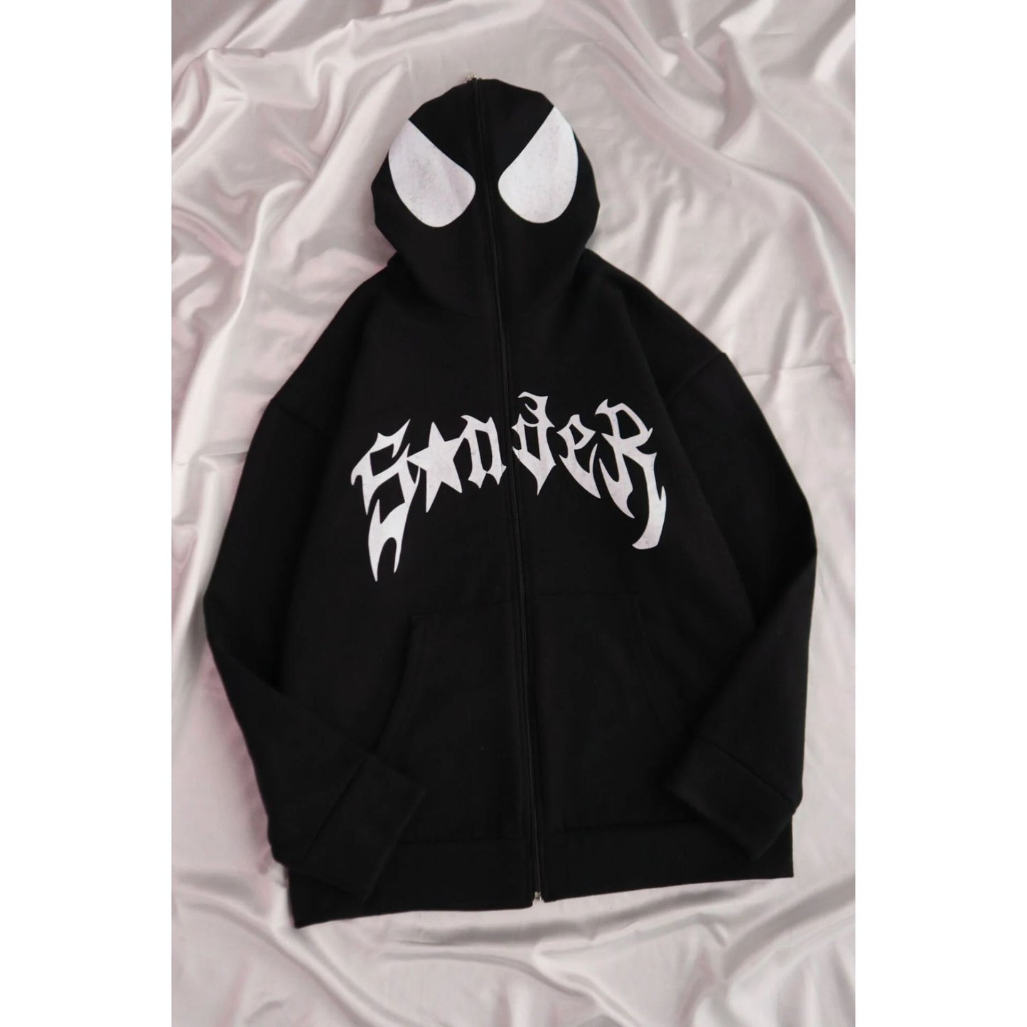 Y2k spider zip up hoodie