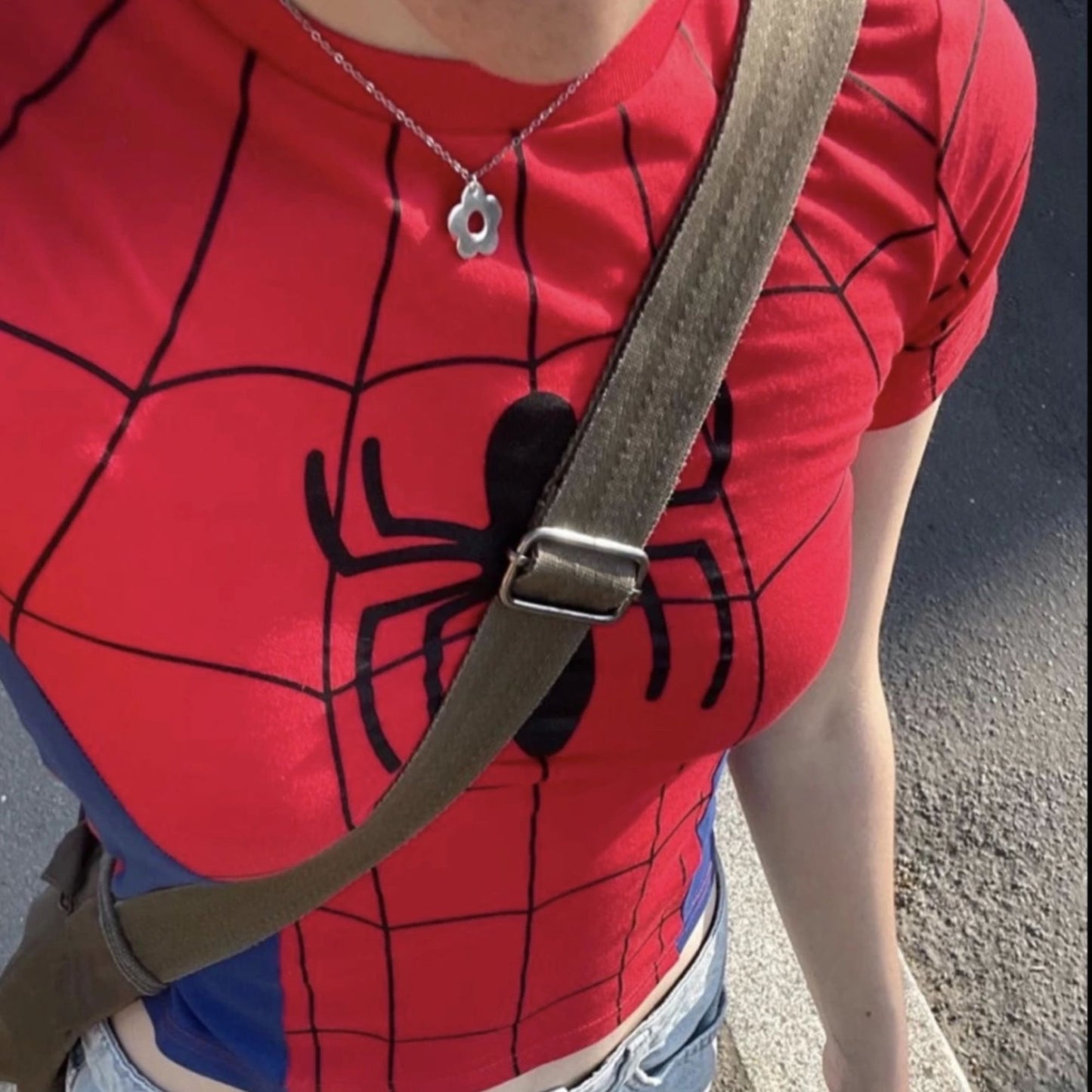 Spider Suit Crop Top